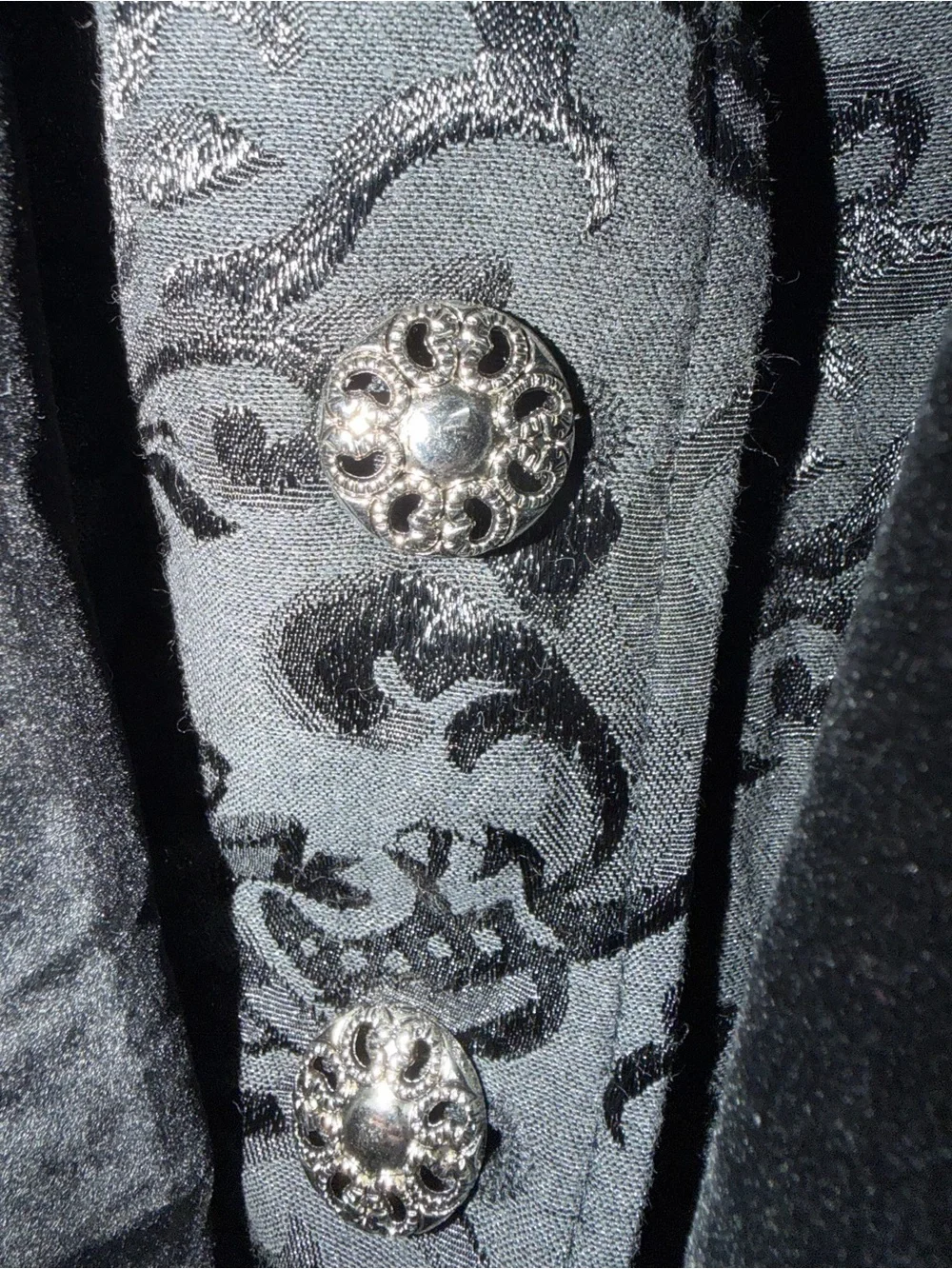 Black Velvet-Trim - Women’s Gothic Victorian Steampuk Long jacket -2XL